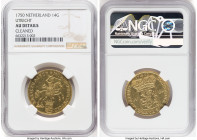 Utrecht. Provincial gold 14 Gulden 1750 AU Details (Cleaned) NGC, KM104. A charming specimen with sharp devices. HID09801242017 © 2024 Heritage Auctio...