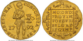 Utrecht. Provincial gold Ducat 1792 MS62 NGC, Royal Dutch mint, KM7.4. A wonderful specimen beaming with golden shimmer. Only 8 examples of this elusi...
