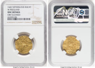 West Friesland. Provincial gold Ducat 1642-(lily) UNC Details (Obverse Cleaned) NGC, KM16. This specimen showcases a honey iridescence. HID09801242017...