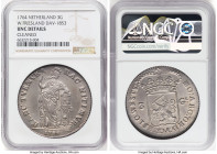 West Friesland. Provincial 3 Gulden 1764 UNC Details (Cleaned) NGC, KM141.1, Dav-1853. An impeccable piece with gunmetal surfaces and hint of sunset l...