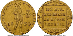Willem I gold Ducat 1839 MS61 NGC Utrecht mint, KM50.1. Somewhat soft around the peripherals though the central details remain firmly intact. The issu...