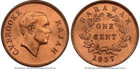 British Protectorate. Charles V. Brooke Cent 1937-H MS65 Red NGC, Heaton mint, KM18. A fresh Gem blessed with booming rust-red luster. HID09801242017 ...