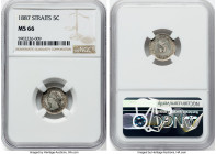 British Colony. Victoria 5 Cents 1887 MS66 NGC, KM10. HID09801242017 © 2024 Heritage Auctions | All Rights Reserved