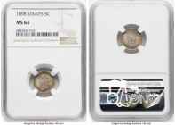 British Colony. Victoria 5 Cents 1898 MS64 NGC, KM10. HID09801242017 © 2024 Heritage Auctions | All Rights Reserved