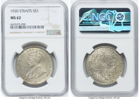 British Colony. George V Dollar 1920 MS62 NGC, KM33, Prid-10. Strong luster underneath dappled surfaces. HID09801242017 © 2024 Heritage Auctions | All...