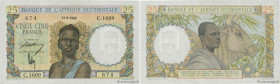 Country : FRENCH WEST AFRICA (1895-1958) 
Face Value : 25 Francs 
Date : 17 août 1943 
Period/Province/Bank : Banque de l'Afrique Occidentale 
Catalog...