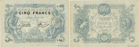 Country : ALGERIA 
Face Value : 5 Francs 
Date : 17 août 1916 
Period/Province/Bank : Banque de l'Algérie 
Catalogue reference : P.71a 
Additional ref...