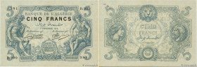 Country : ALGERIA 
Face Value : 5 Francs 
Date : 09 septembre 1916 
Period/Province/Bank : Banque de l'Algérie 
Catalogue reference : P.71a 
Additiona...