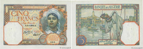 Country : ALGERIA 
Face Value : 5 Francs Numéro spécial 
Date : 09 avril 1941 
Period/Province/Bank : Banque de l'Algérie 
Catalogue reference : P.77b...