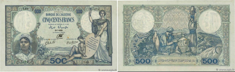 Country : ALGERIA 
Face Value : 500 Francs 
Date : 18 juillet 1939 
Period/Provi...