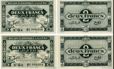 Country : ALGERIA 
Face Value : 2 Francs Consécutifs 
Date : 1944 
Period/Province/Bank : Région économique d'Algérie 
Catalogue reference : P.102 
Al...