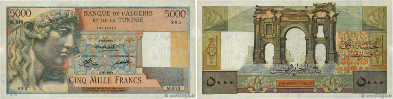 Country : ALGERIA 
Face Value : 5000 Francs 
Date : 01 juin 1951 
Period/Provinc...