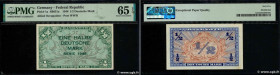 Country : GERMAN FEDERAL REPUBLIC 
Face Value : 1/2 Deutsche Mark 
Date : 1948 
Period/Province/Bank : Occupation Alliée 
Catalogue reference : P.1a 
...