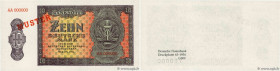 Country : GERMAN DEMOCRATIC REPUBLIC 
Face Value : 10 Deutsche Mark Échantillon 
Date : 1954 
Period/Province/Bank : Deutsche Notenbank 
Catalogue ref...