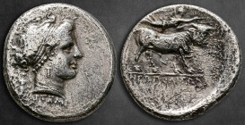 Campania. Neapolis circa 326-299 BC. Didrachm AR