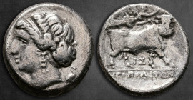 Campania. Neapolis circa 290-270 BC. Didrachm AR
