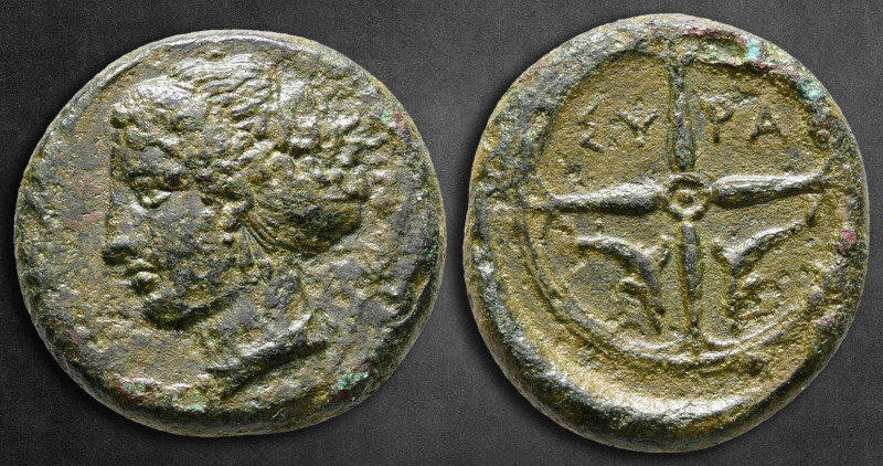 Sicily. Syracuse. Second Democracy 466-405 BC. 
Hemilitron Æ

16 mm, 3,92 g
...