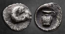 Thrace. Maroneia (?) circa 500-400 BC. Hemiobol AR