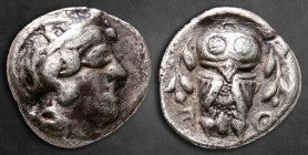 Attica. Athens circa 454-404 BC. Hemidrachm AR