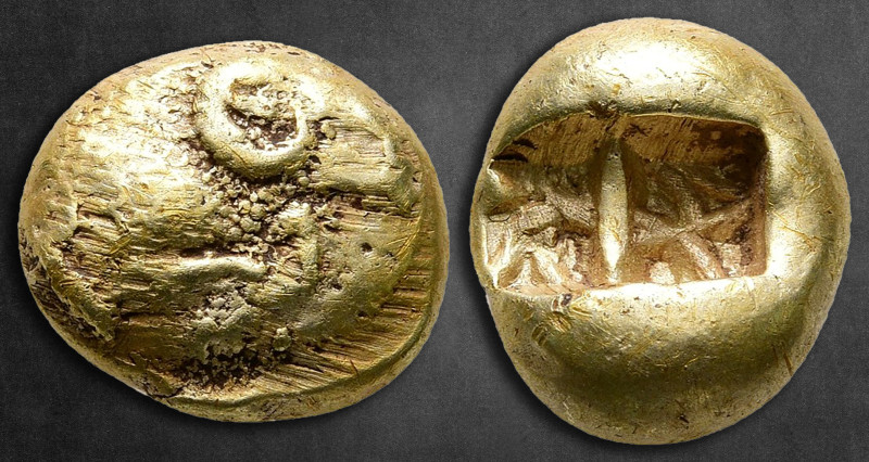Ionia. Uncertain mint. circa 600-550 BC. 
Trite - Third Stater EL

13 mm, 4,6...