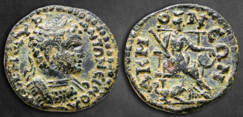 Phrygia. Akmoneia. Caracalla AD 198-217. 
Bronze Æ

17 mm, 2,61 g

Laureate...