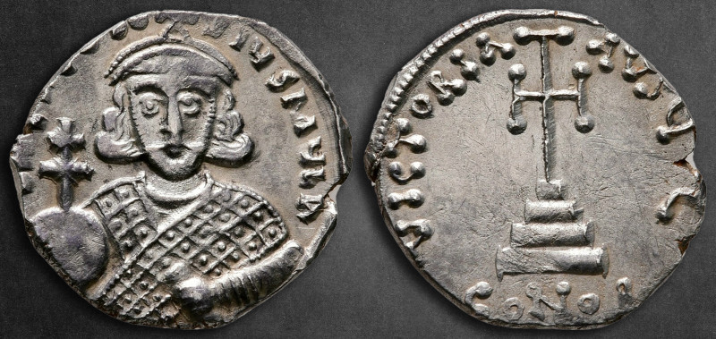 Theodosius III of Adramytium circa AD 715-717. Constantinople
Hexagram AR

20...