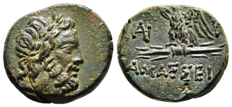 PONTOS. Amaseia . Time of Mithradates VI Eupator (circa 85-65 BC) AE) Obv: Laure...