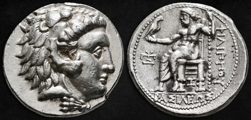 KINGS OF MACEDON. Philip III Arrhidaios (323-317 BC). Tetradrachm.
Obv: Head of...