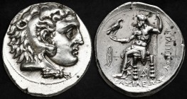 KINGS OF MACEDON. Philip III Arrhidaios (323-317 BC). Tetradrachm.
Obv: Head of Herakles right, wearing lion skin.
Rev: ΦΙΛΙΠΠΟΥ.
Zeus seated left ...