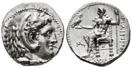 KINGS OF MACEDON. Philip III Arrhidaios (323-317 BC). Tetradrachm. 
Obv: Head of Herakles right, wearing lion skin.
Rev: ΦΙΛΙΠΠΟΥ.
Zeus seated left on...