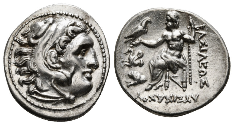 KINGS OF THRACE (Macedonian). Lysimachos (305-281 BC). Drachm. Lampsakos.
Obv: H...