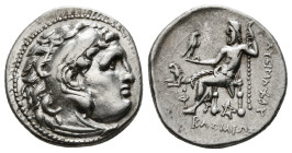 KINGS OF THRACE (Macedonian). Lysimachos (305-281 BC). Drachm. Kolophon. In the name of Alexander III of Macedon.
Obv: Head of Herakles right, wearing...