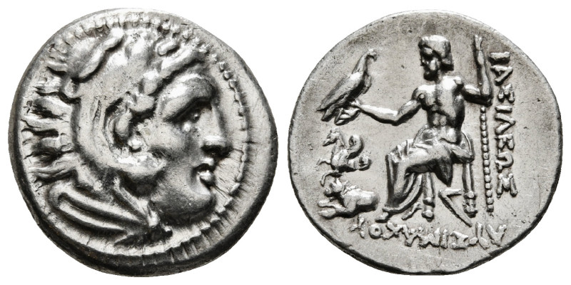 KINGS OF THRACE (Macedonian). Lysimachos (305-281 BC). Drachm. Lampsakos.
Obv: H...