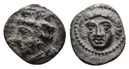 CILICIA. Tarsos. Obol (Circa 389-375 BC).
Obv: Head of Aphrodite left, wearing ornate stephanos.
Rev: Female head facing slightly left. Condition :Ver...