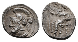 CILICIA. Tarsos. Pharnabazos (Persian military commander, 380-374/3 BC). Obol.
Obv: Bearded and helmeted head left, with drapery around neck.
Rev: Baa...
