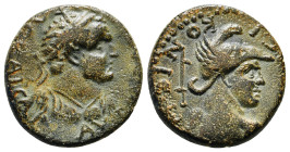 LYCAONIA. Iconium (as Claudiconium). Titus (Caesar, 69-79). Ae.
Obv: AYTOKPATωP TITOC KAICAP.
Laureate, draped and cuirassed bust of Titus right.
R...