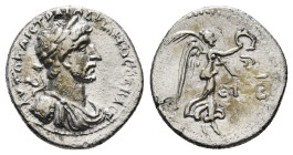 CAPPADOCIA. Caesarea. Hadrian (117-138). Hemidrachm. Dated RY 4 (119/20).
Obv: AYTO KAIC TPAI AΔPIANOC CЄBACT.
Laureate bust right, with slight draper...
