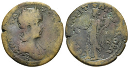 PHRYGIA. Hierapolis. Annia Faustina, Augusta, 221. ΑΝΝΙΑ ΦΑΥϹΤЄΙΝΑ ϹЄΒ Diademed and draped bust of Annia Faustina to right. Rev. ΙЄΡΑΠΟΛЄΙΤΩΝ ΝЄΩΚΟΡΩ/...