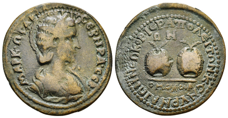 PHRYGIA. Hierapolis . Otacilia Severa AD 244-249. AE. Homonoia with Smyrna in Io...