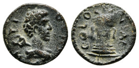 PISIDIA. Antioch. Pseudo-autonomous. Time of Marcus Aurelius (161-180). Ae.
Obv: ANTIOCH.
Bareheaded and draped bust of Hermes (with features of Com...