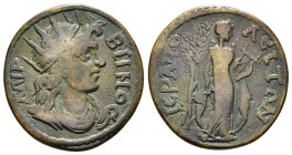 PHRYGIA. Hierapolis. Pseudo-autonomous. Time of Philip I 'the Arab' (244-249). AE. Obv :ΛΑΙΡΒΗΝΟϹ, radiate and draped bust of Apollo Lairbenos, r. Obv...