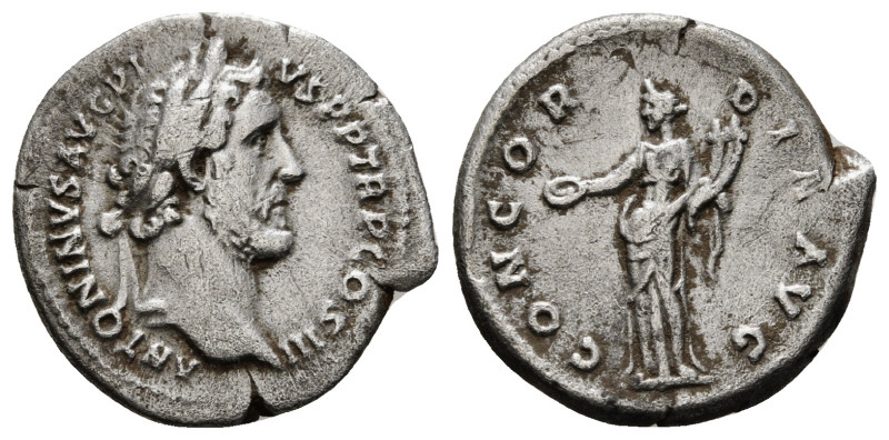 ANTONINUS PIUS (138-161). Denarius. Rome.
Obv: ANTONINVS AVG PIVS P P TR P COS I...