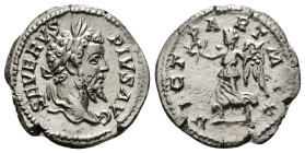 SEPTIMIUS SEVERUS (193-211). Denarius. Rome.
Obv: SEVERVS PIVS AVG.
Laureate head right.
Rev: VICT PART MAX.
Victory advancing left, holding wreath an...