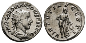 GORDIAN III (238-244). Antoninianus. Rome.
Obv: IMP GORDIANVS PIVS FEL AVG.
Radiate, draped and cuirassed bust right.
Rev: VIRTVTI AVGVSTI.
The Farnes...