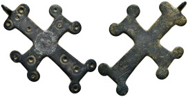 Pendant Cross. Middle Byzantine, 10thC-11thC.
Condition : See picture. No returns are accepted.
10,00 g - H 54,69 mm