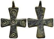 Pendant Cross. Middle Byzantine, 10thC-11thC.
Condition : See picture. No returns are accepted.
3,38 g - H 32,20 mm