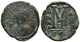 JUSTINIAN I (527-565). Follis AE. Bronze. 21,02G