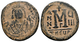 MAURICE TIBERIUS (582-602). Follis. AE. Bronze. 10,48G
Artifically patinated