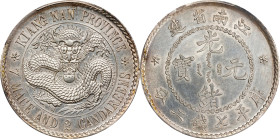 (t) CHINA. Kiangnan. 7 Mace 2 Candareens (Dollar), ND (1897). Nanking Mint. Kuang-hsu (Guangxu). PCGS Genuine--Harshly Cleaned, Unc Details.
L&M-210A...