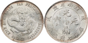 (t) CHINA. Kiangnan. 7 Mace 2 Candareens (Dollar), CD (1898). Nanking Mint. Kuang-hsu (Guangxu). PCGS MS-62.
L&M-217; K-71; KM-Y-145A.2; WS-0797. Var...